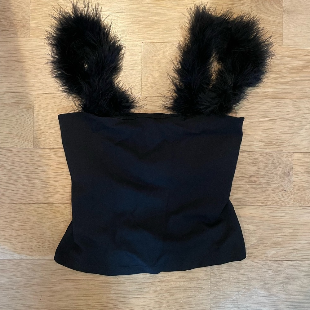 Staud feather sleeve tank top